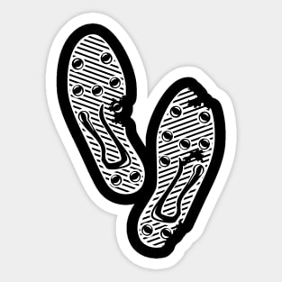 Soccer Cleat Footprints Sticker